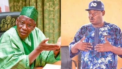 Ondo Poll: Ganduje consoles Jimoh Ibrahim after crushing defeat in primary poll