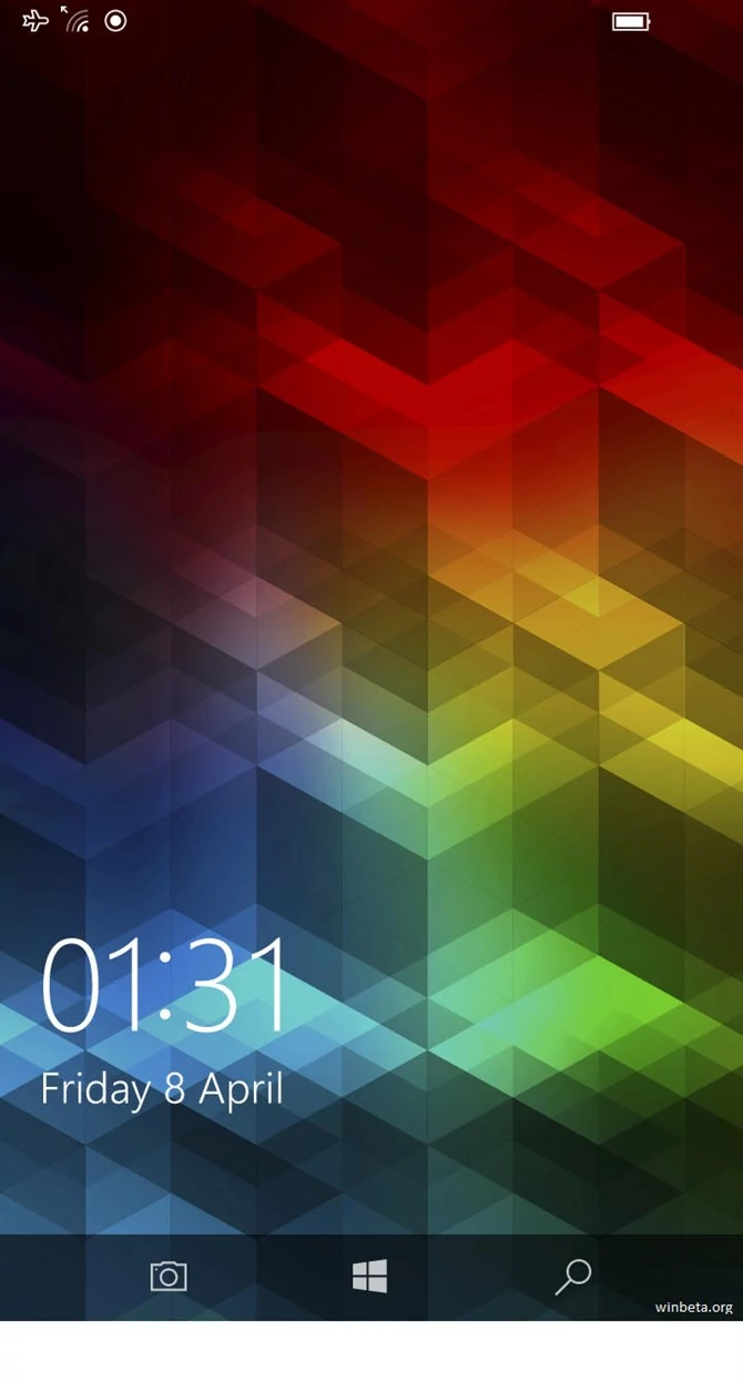 Przycisk kamery na ekranie blokady Windows 10 Mobile