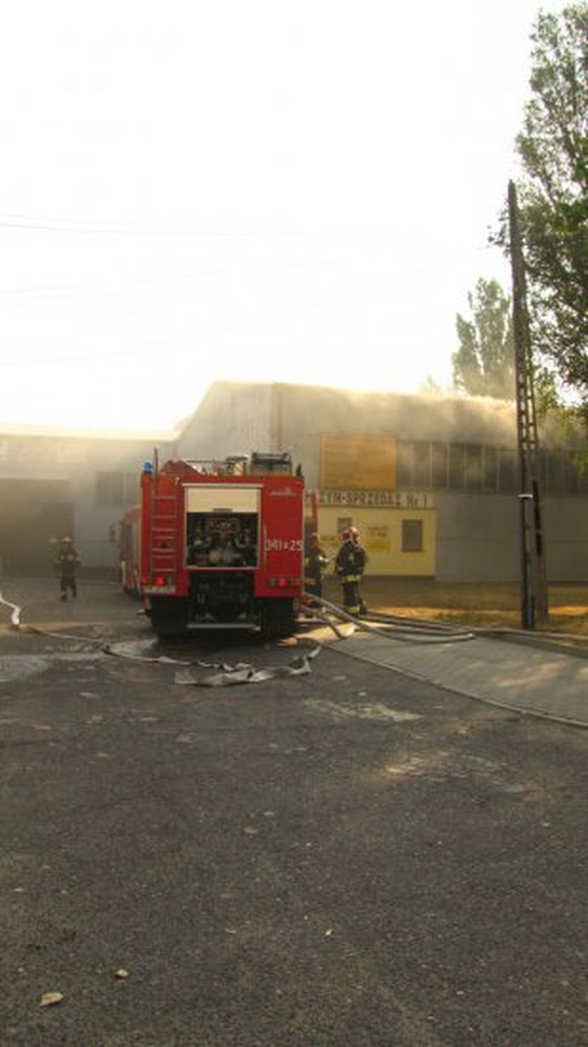 Pożar w hurtowni chemicznej