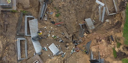 Lej pochłonął 40 grobów na cmentarzu w Trzebini. Biegły nie zgadza się na ekshumację ciał