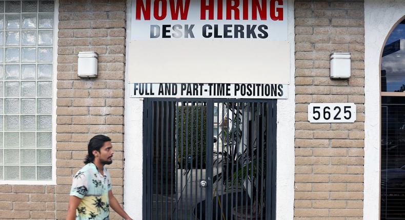 March jobs numbers are out on Friday.Mario Tama/Getty Images