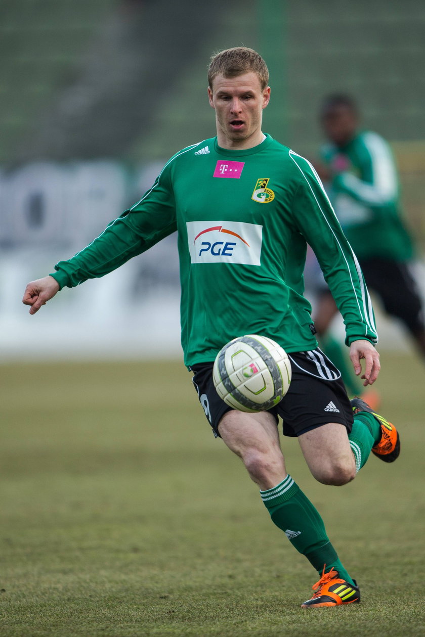 Dawid Nowak jeszcze jako piłkarz GKS-u Bełchatów.