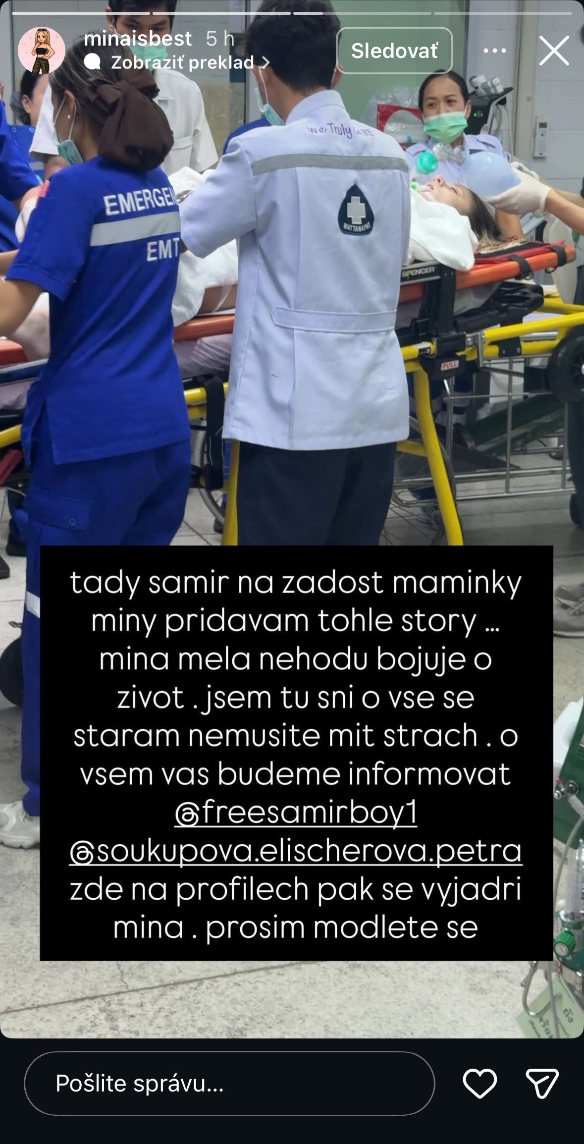Dominika Elischerová, ktorá bola známa pod prezývkou Mína, prehrala boj o život. 