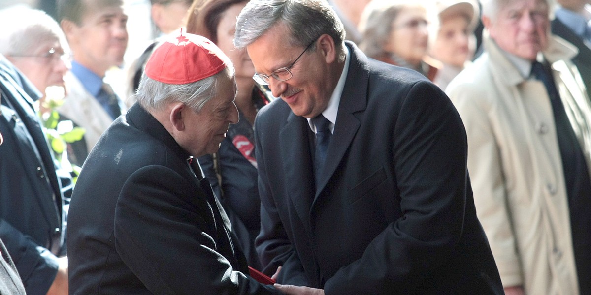 Bronisław Komorowski i Józef Glemp