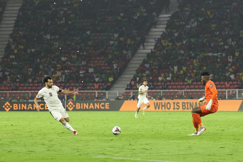 أضاع صلاح فرصة جيدة لوضع مصر في المقدمة في الوقت التنظيمي. 