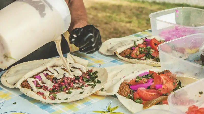 Falafel Bejrut w przygotowaniu