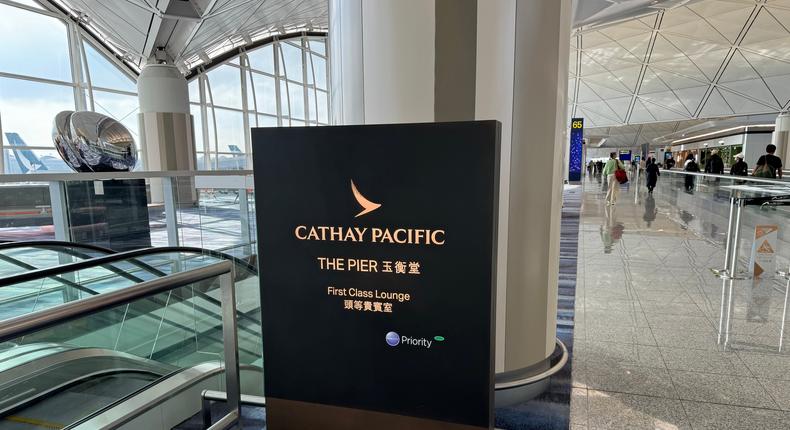 Cathay Pacific has a first-class lounge called The Pier at Hong Kong International Airport.Rachel Dube