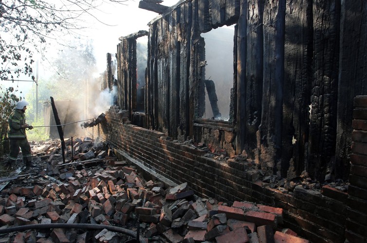 Zniszczona Gorłówka na Ukrainie