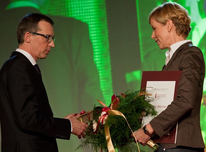 Redaktor naczelny 'Press' Andrzej Skworz i Anita Werner z TVN24