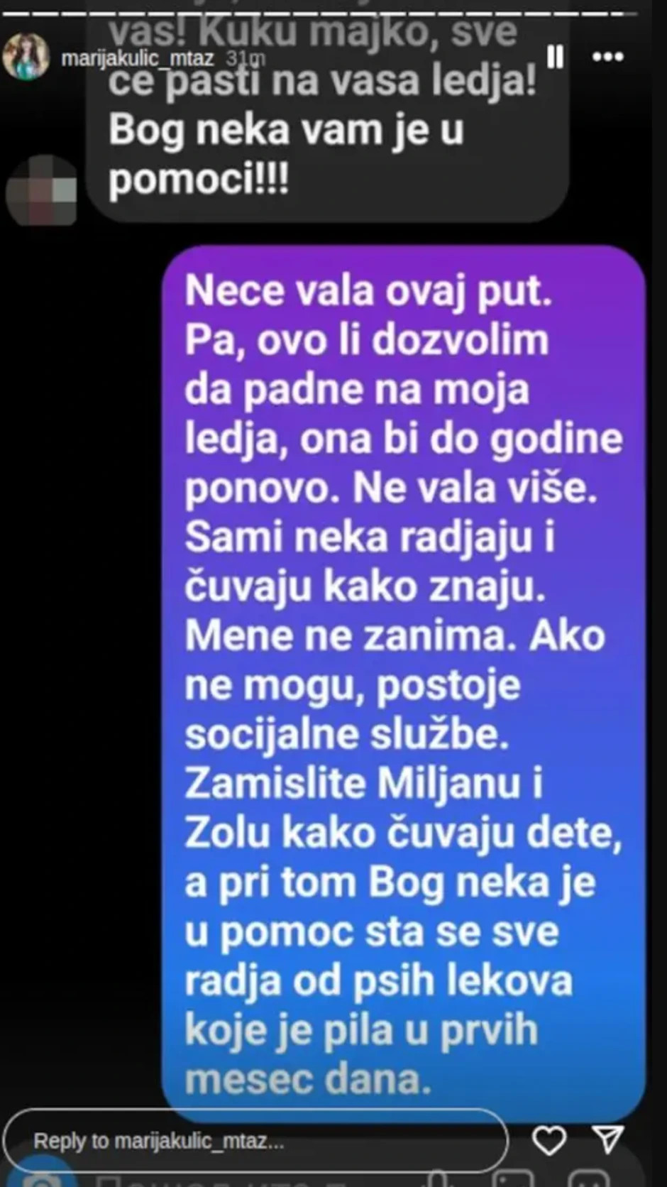 Marija Kulić o Miljaninoj trudnoći sa Zolom