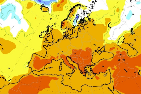 U SRBIJI KAO U GROTLU Mapa toplotnih anomalija poručuje: Leto će biti pakleno! Spremite se za EKSTREMNE POJAVE (FOTO)