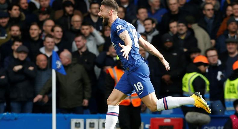 Chelsea striker Olivier Giroud was back in favour against Tottenham