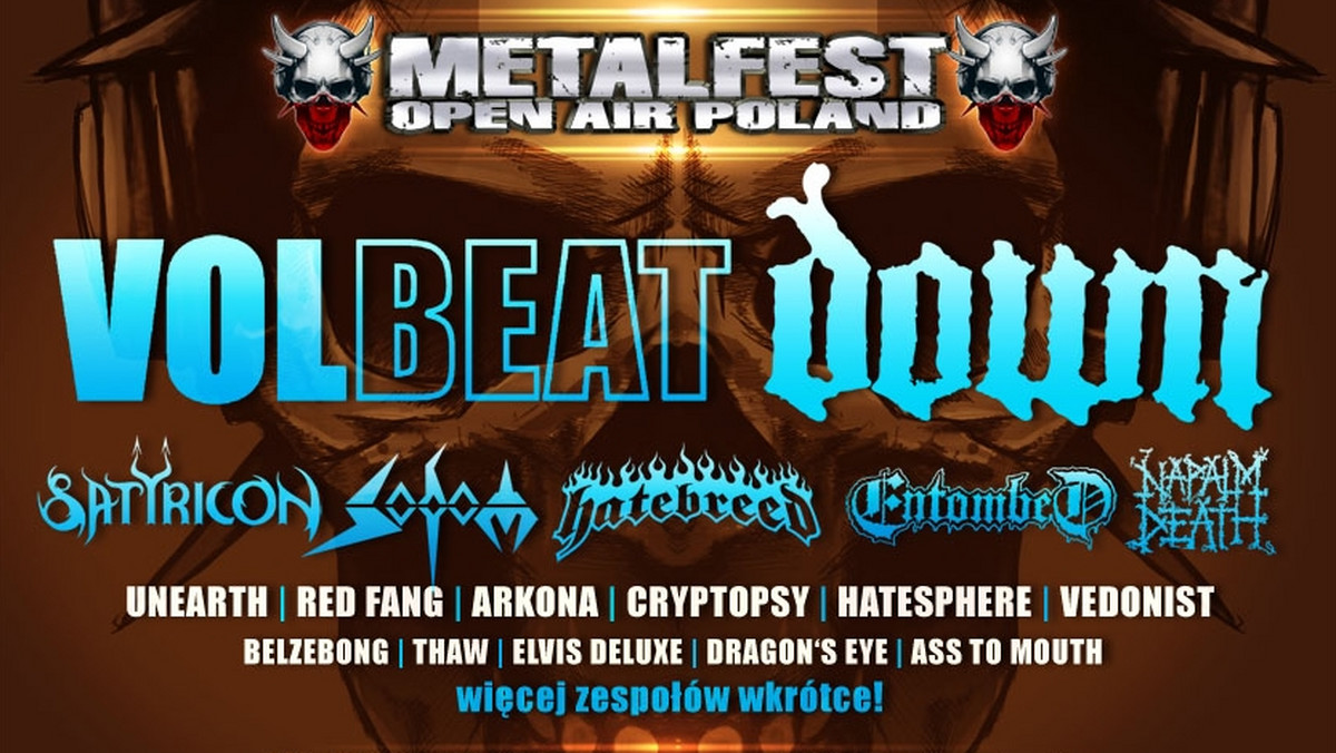 Volbeat, Satyricon, Hatebreed i Napalm Death dołączyli do składu MetalFestu 2013. Impreza odbędzie się w dniach 20-22 czerwca w Jaworznie.