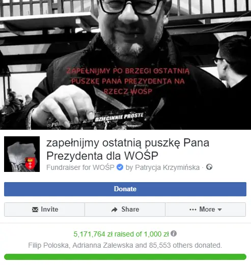 Udało się już zebrać ponad 5 milionów złotych, a kwota wciąż rośnie