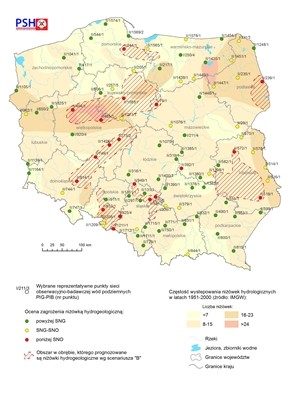 PIG-PIB/Prognoza zagrożenia w związku z wystąpieniem niżówki hydrogeologicznej - maj 2020 r.