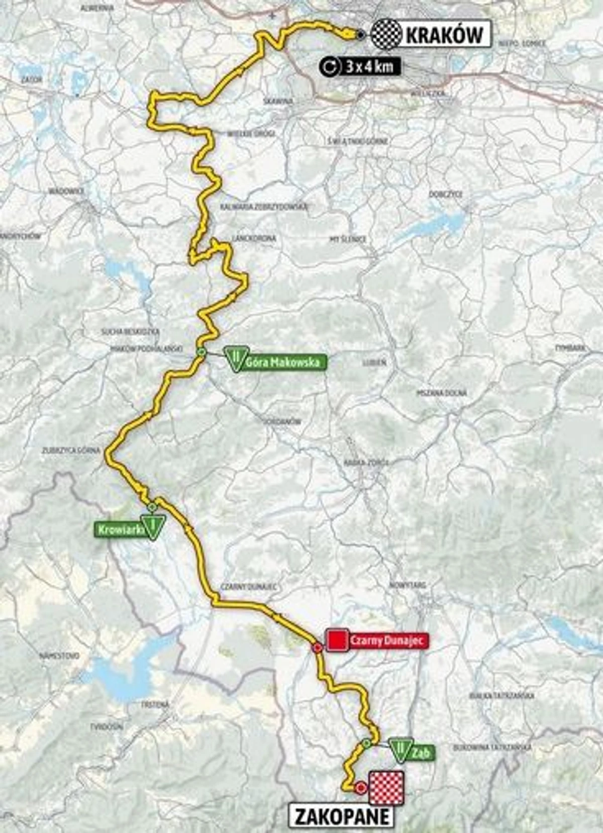 Tour de Pologne V etap Zakopane Kraków [MAPA ETAPU] Dziennik.pl