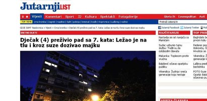 4-latek przeżył upadek z siódemgo piętra!