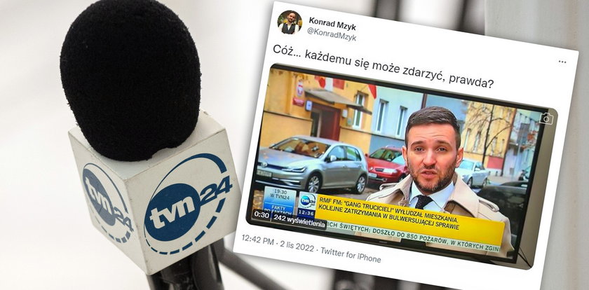 "Niesamowite, jak mi nie idzie dzisiaj". Wpadka na antenie TVN24