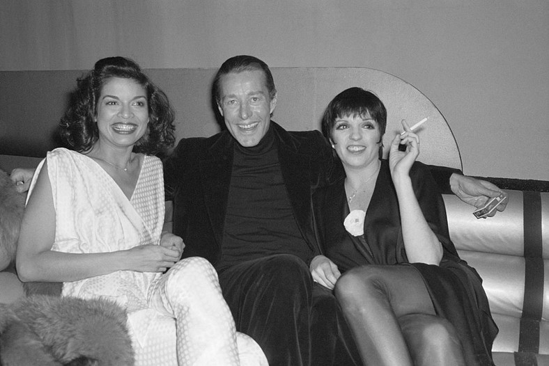 Halston, Liza Minnelli i Bianca Jagger w 1978 r.