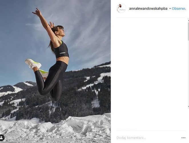 Anna Lewandowska na zimowych feriach