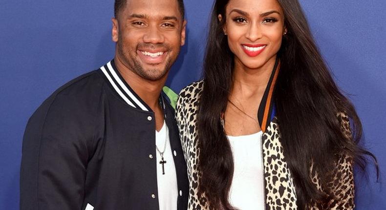 Ciara and Russell Wilson at the 2015 Kids Choice Sports Awards in Los Angeles