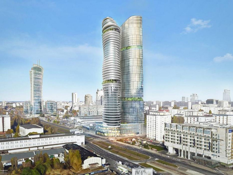 Projekt dwóch wież w Warszawie