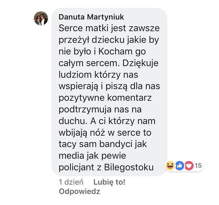 Danuta Martyniuk na Facebooku