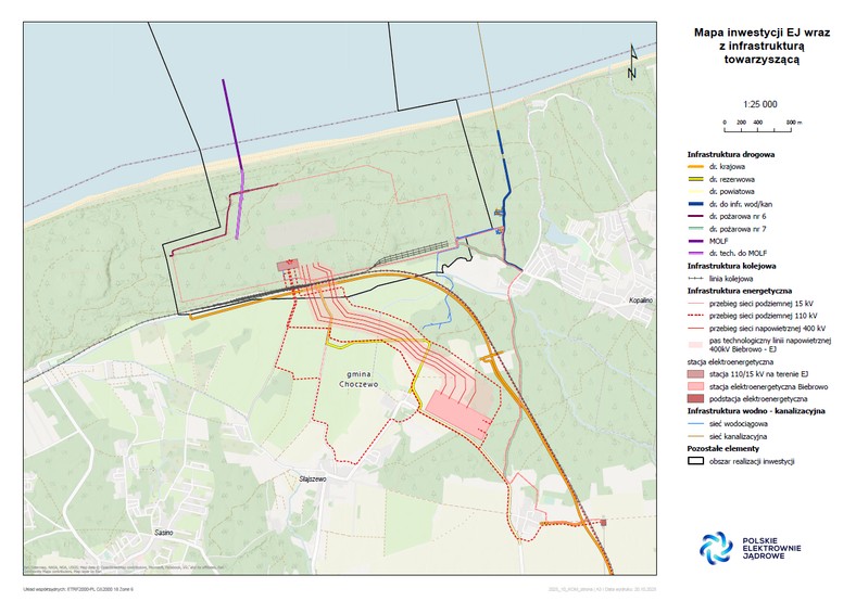 Mapa przyszłej elektrowni jądrowej