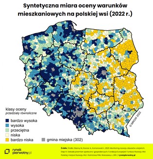 Na polskiej wsi widać wciąż zabory? Ta mapa warunków mieszkaniowych mówi wiele