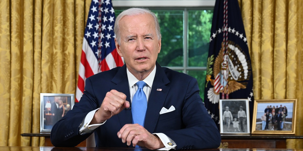 Joe Biden wygłasza orędzie w sprawie porozumienia budżetowego.