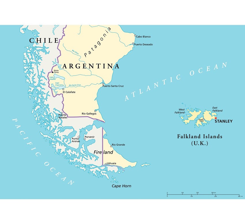 Mapa Foklandskih ostrva
