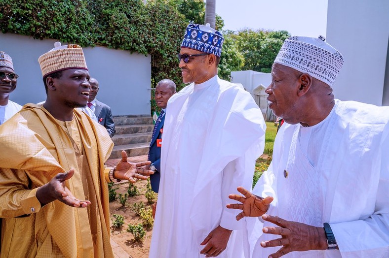 Buhari meets Ganduje before his departure to Addis Ababa ahead of AU Summit. [Twitter/@BashirAhmaad]