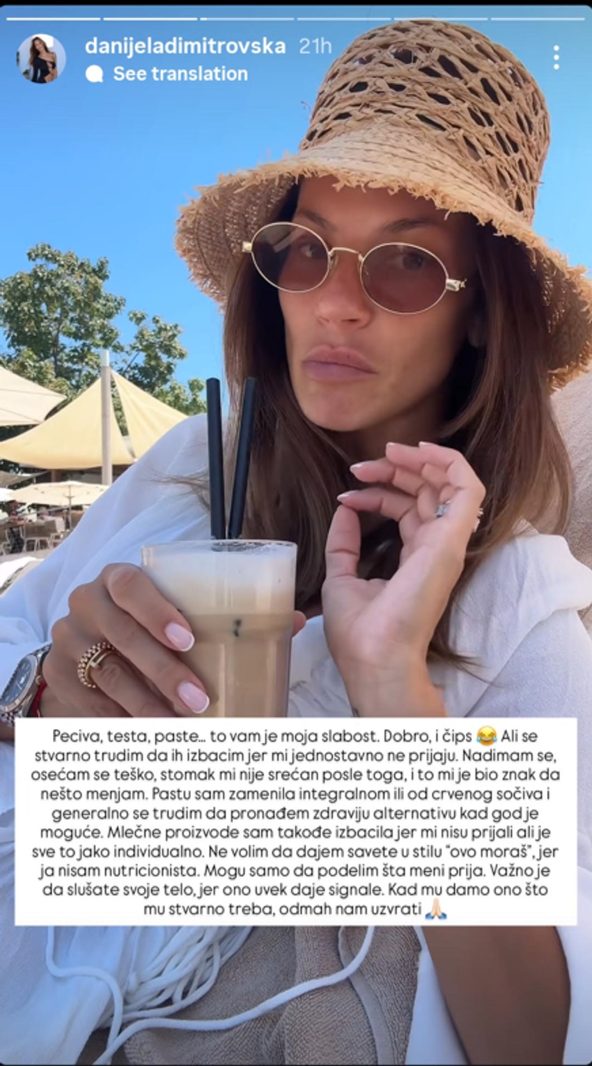 Danijela Dimitrovska otkrila kako se hrani