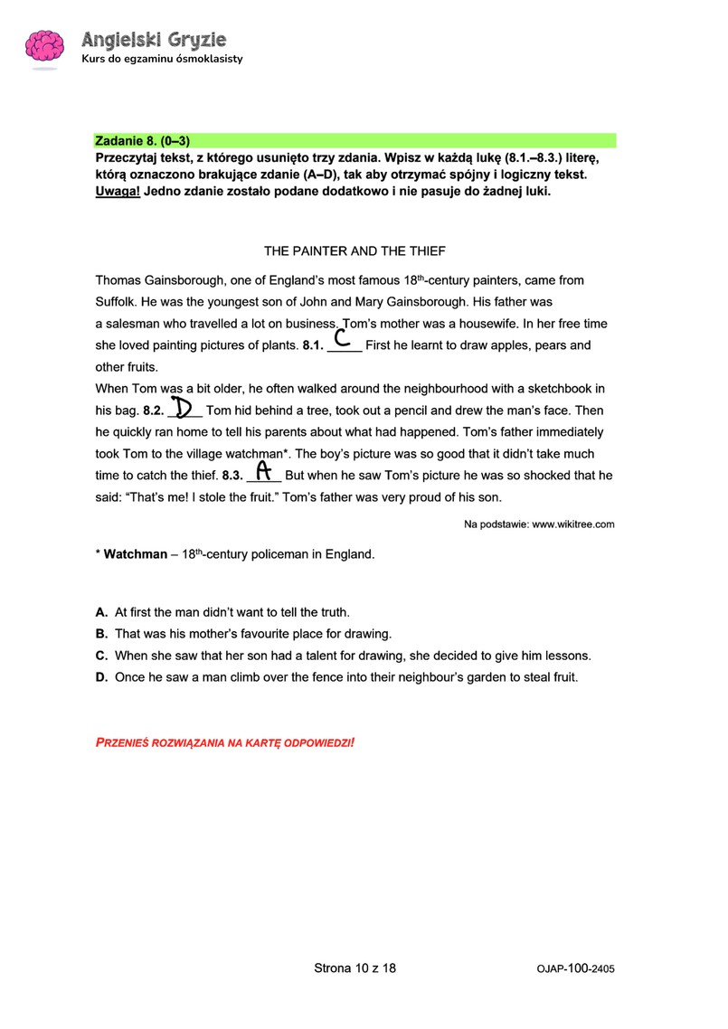 Egzamin ósmoklasisty 2024. Język angielski [ARKUSZE CKE i ODPOWIEDZI]