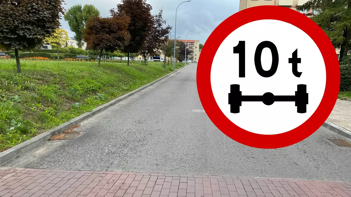 Znak B-19 oznacza zakaz wjazdu pojazdów o nacisku osi większym niż wartość podana na tablicy