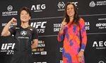 Joanna Jędrzejczyk zaskoczyła ubiorem. Przyszła na prezentację zawodników w... obcisłej sukience [ZDJĘCIA]