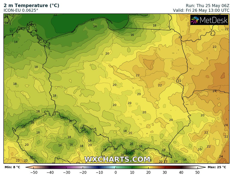 Przed nami umiarkowanie ciepły dzień. Najwyższe temperatury prognozujemy na wschodzie