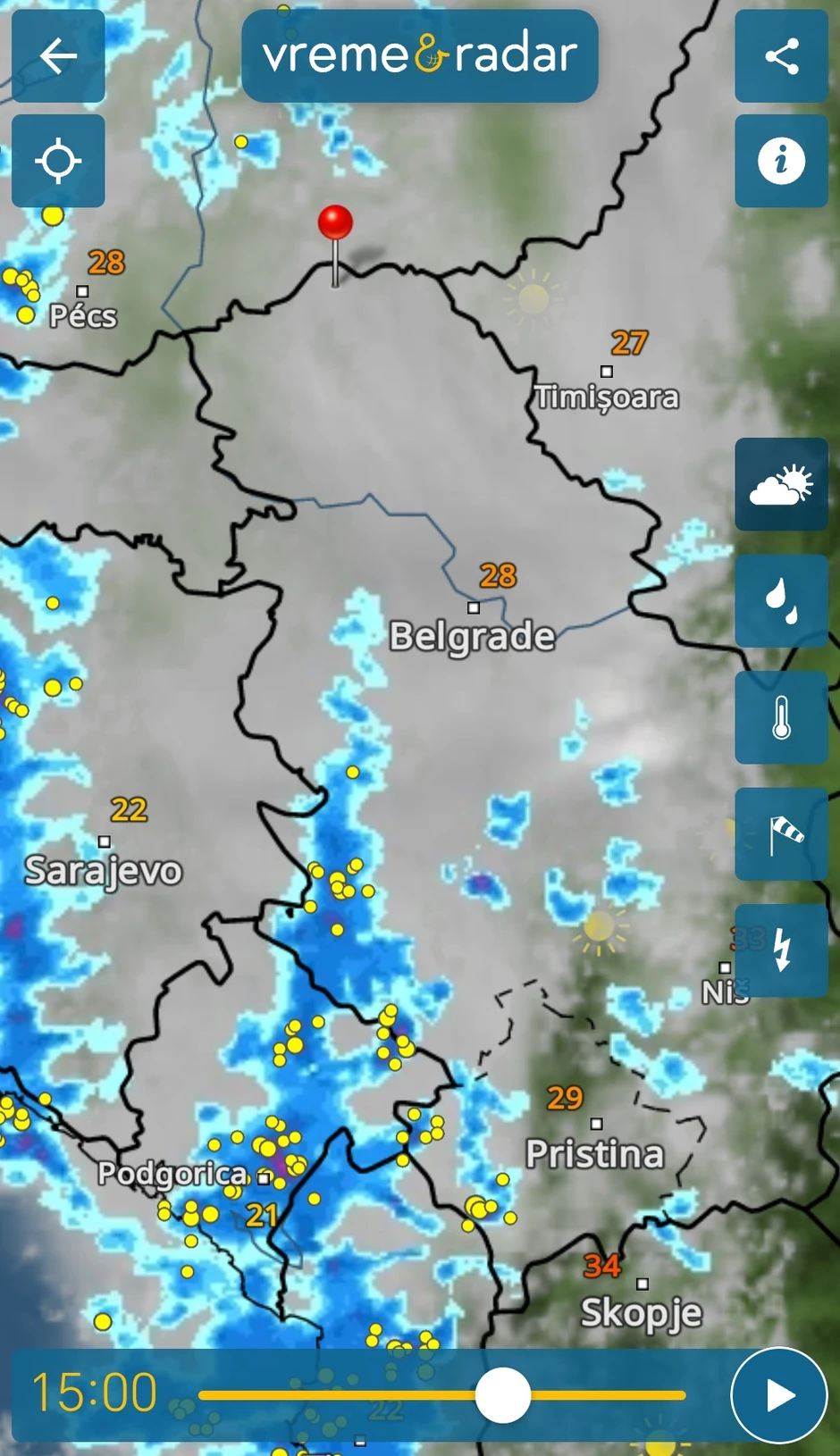 Radar za subotu u 15 sati