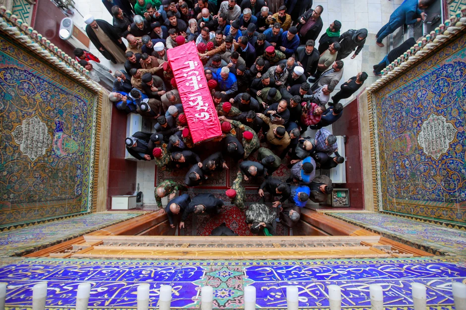 Sahrana Sajeda Razija Musavija u Nadžafu, Irak, 27. decembra