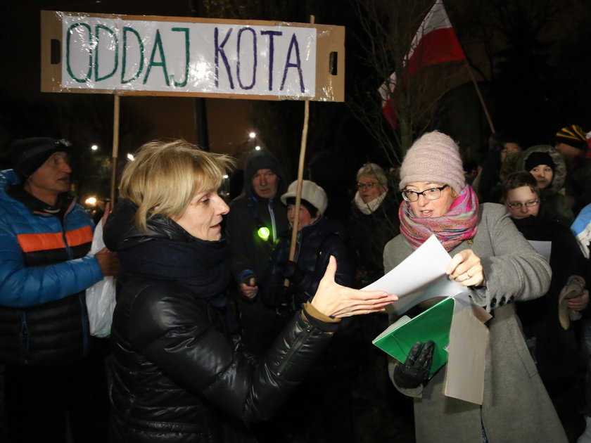 Demonstracja pod domem Kaczyńskiego