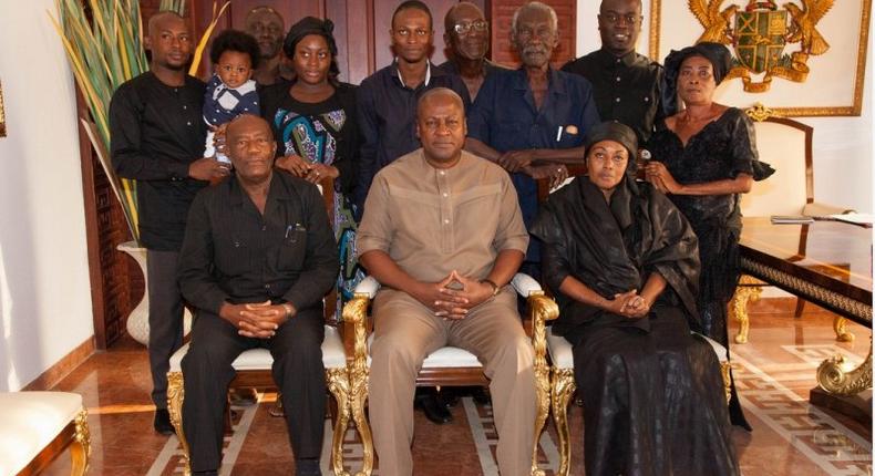 President John Mahama receives late Jones Attuquayefio’s family