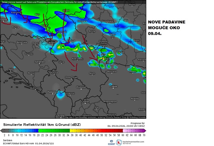 Nove padavine i zahlađenje Čubrilo očekuje oko 9. aprila