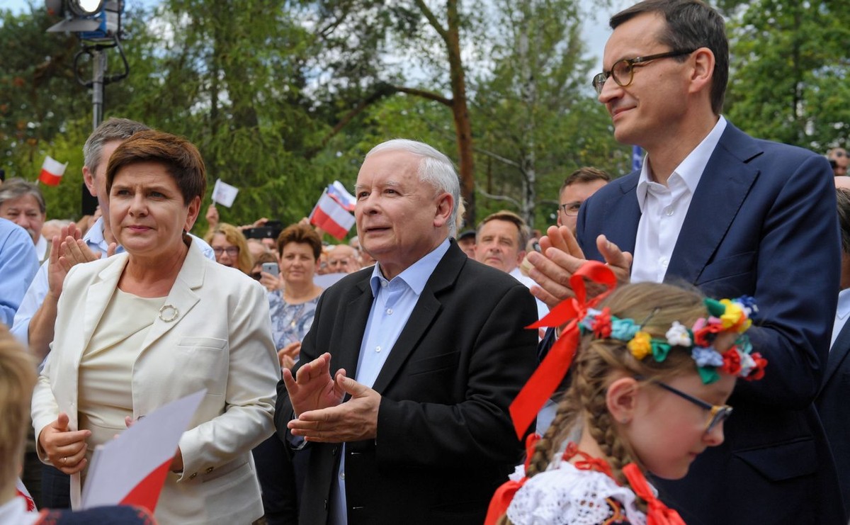 Beata Szydło Jarosław Kaczyński  Mateusz Morawiecki