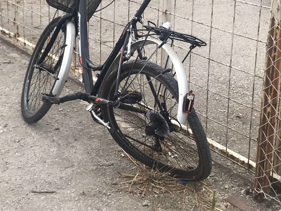 Bicikl je iskrivljen nakon udesa