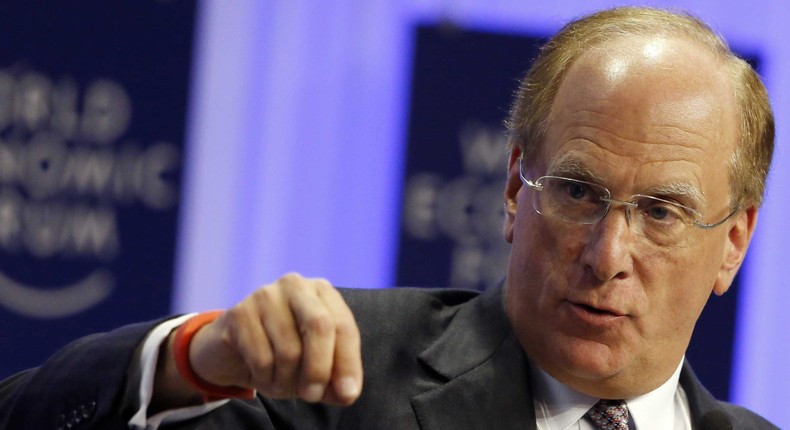 Investors should have most of their portfolio invested in stocks, Larry Fink said.REUTERS/Ruben Sprich