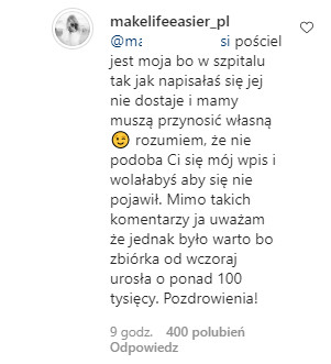 Katarzyna Tusk odpowiada hejterce na Instagramie