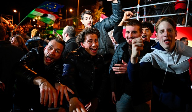 Slavlje u Budimpešti nakon objavljenih rezultat izbora u Mađarskoj