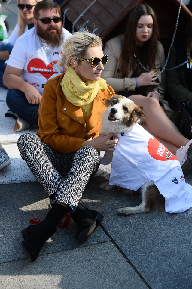 Gwiazdy podczas akcji "Zerwijmy łańcuchy" 2018