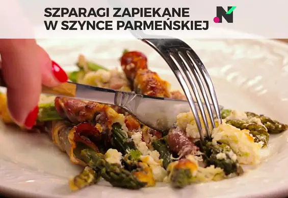 Szparagi zapiekane w szynce parmeńskiej