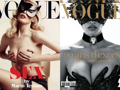 Claudia Schiffer a glamúros Vogue címlapján